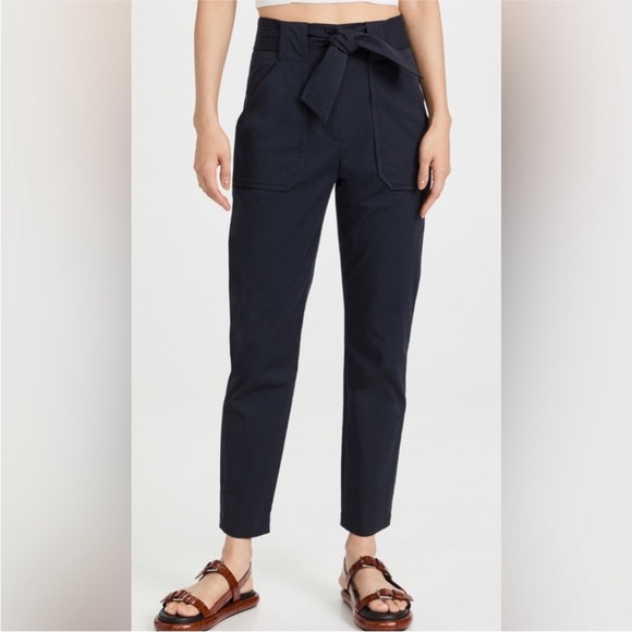 Veronica Beard Pants - Veronica Beard Mahary High-Waisted ink color Pants